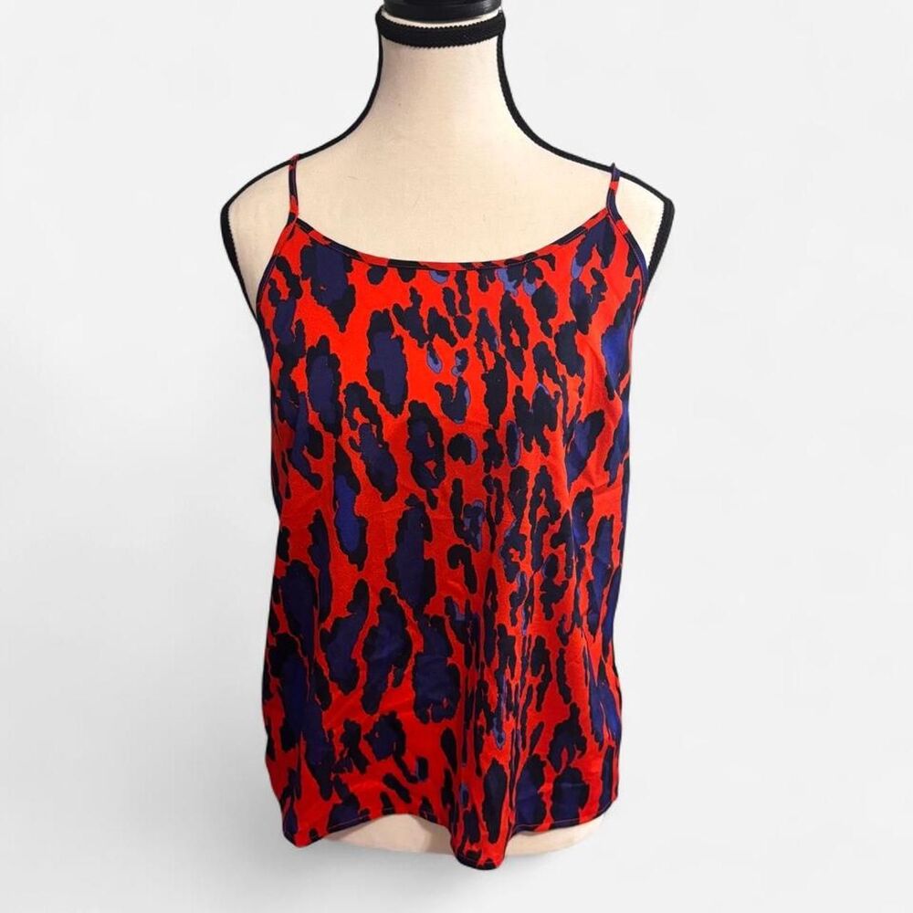 The Limited Women's Red and Blue Leopard Going Out Evening Tank